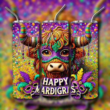 Mardi Gras Tumbler