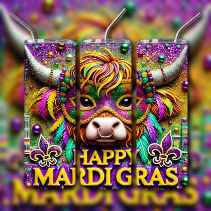Mardi Gras Tumbler