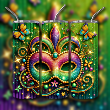 Mardi Gras Tumbler