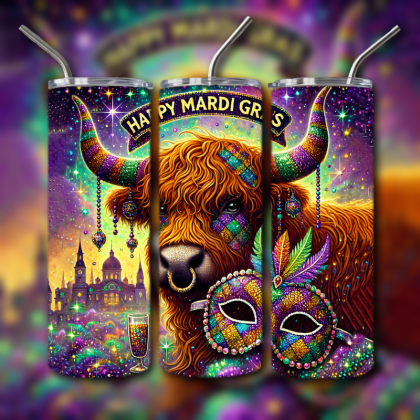 Mardi Gras Tumbler
