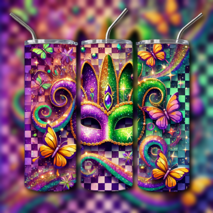 Mardi Gras Tumbler