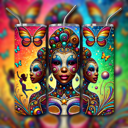 Mardi Gras Tumbler