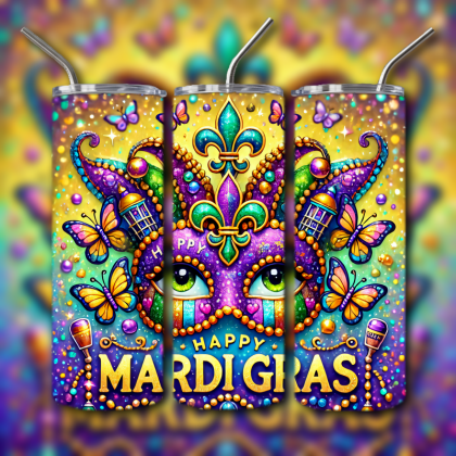 Mardi Gras Tumbler