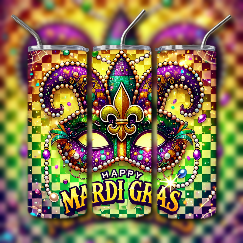 Mardi Gras Tumbler