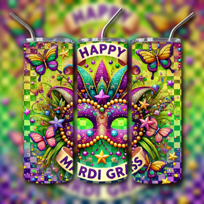Mardi Gras Tumbler