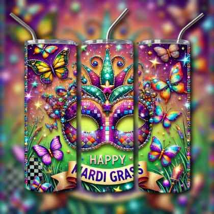 Mardi Gras Tumbler