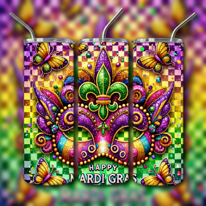 Mardi Gras Tumbler