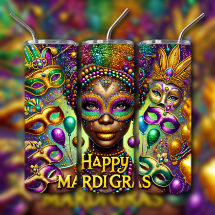 Mardi Gras Tumbler
