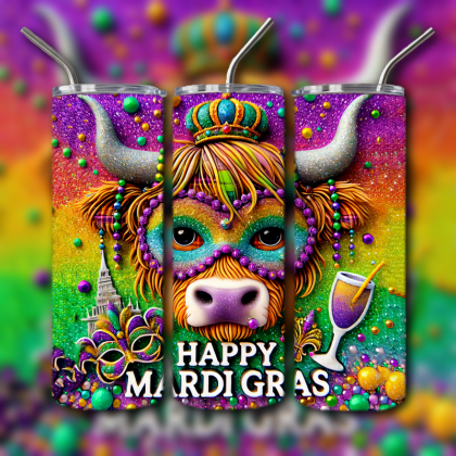 Mardi Gras Tumbler