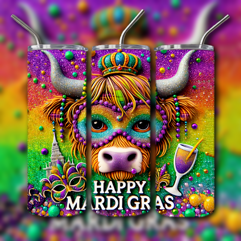 Mardi Gras Tumbler
