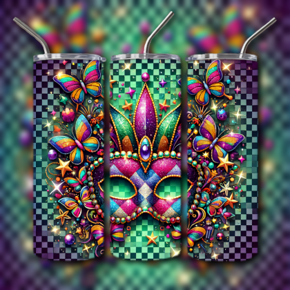 Mardi Gras Tumbler