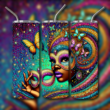 Mardi Gras Tumbler