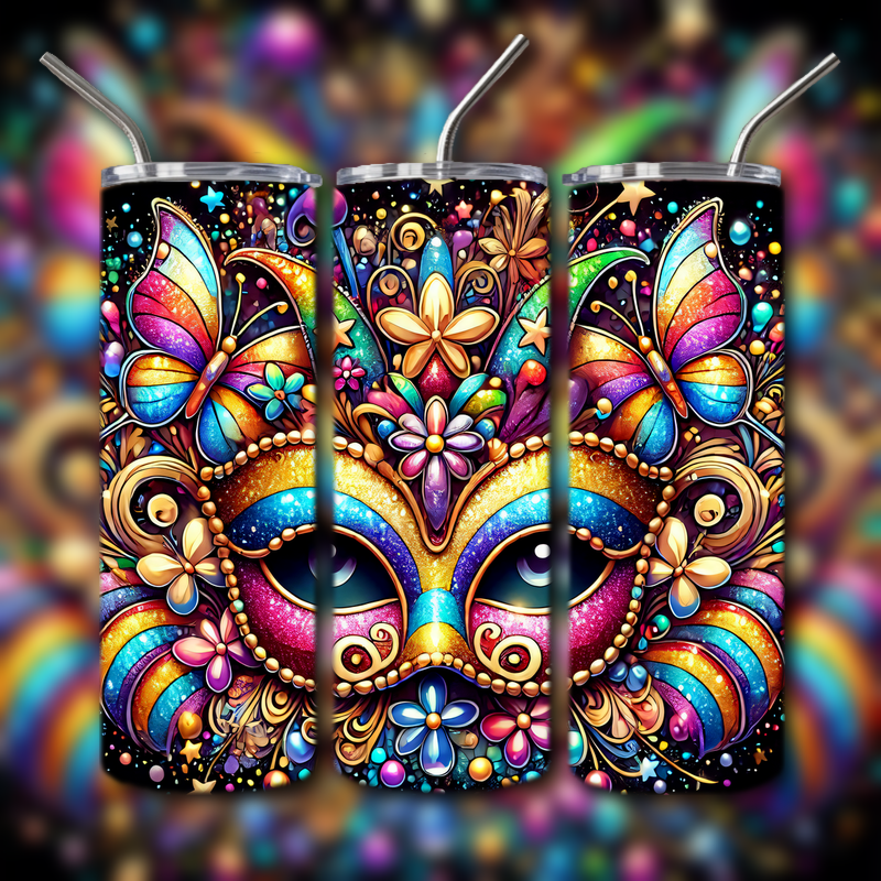 Mardi Gras Tumbler