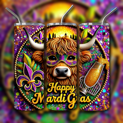 Mardi Gras Tumbler