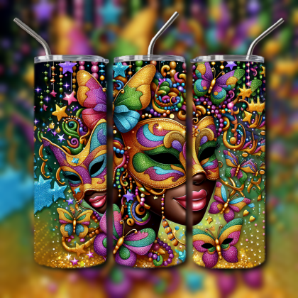 Mardi Gras Tumbler