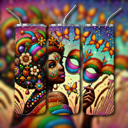 Mardi Gras Tumbler