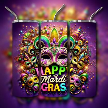Mardi Gras Tumbler