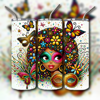 Mardi Gras Tumbler