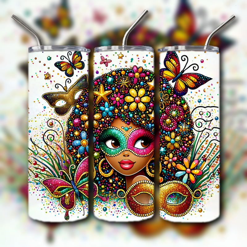 Mardi Gras Tumbler