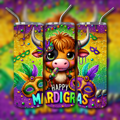 Mardi Gras Tumbler