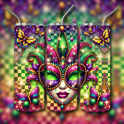 Mardi Gras Tumbler