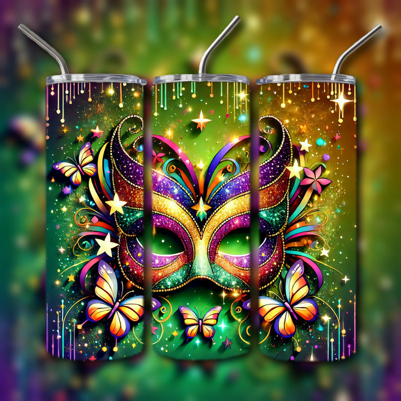 Mardi Gras Tumbler