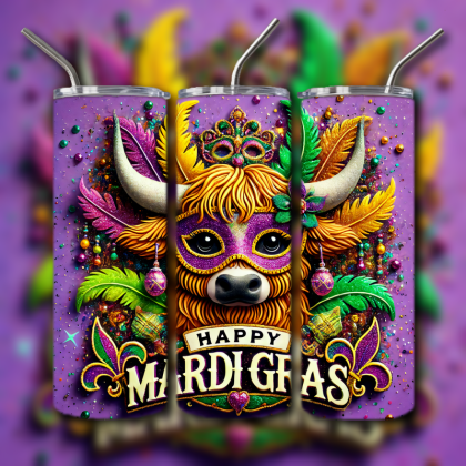 Mardi Gras Tumbler