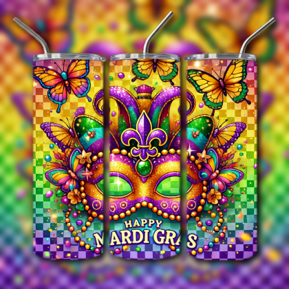 Mardi Gras Tumbler
