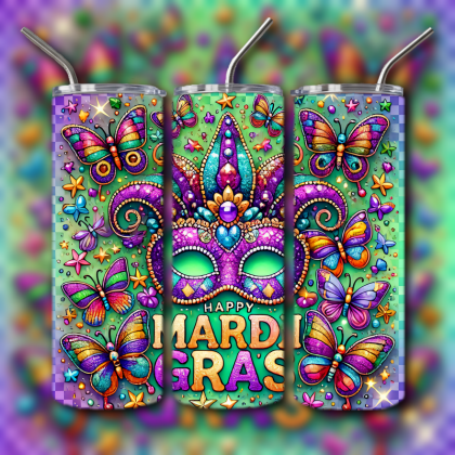 Mardi Gras Tumbler