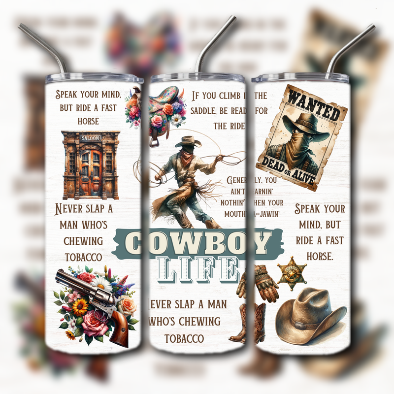 Western Themed Tumbler