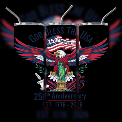God and Country Patriotic Tumbler