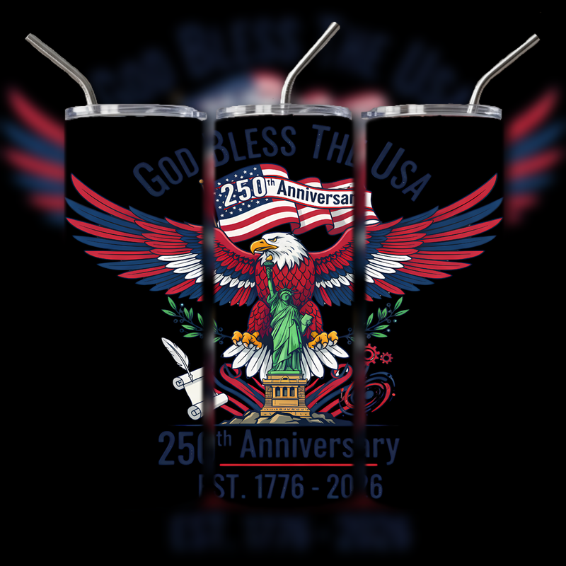 God and Country Patriotic Tumbler