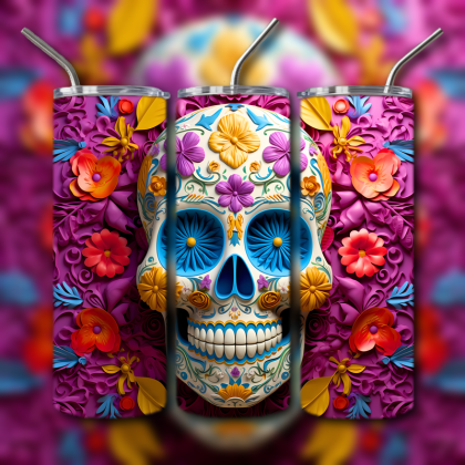 Sugar Skull Tumbler