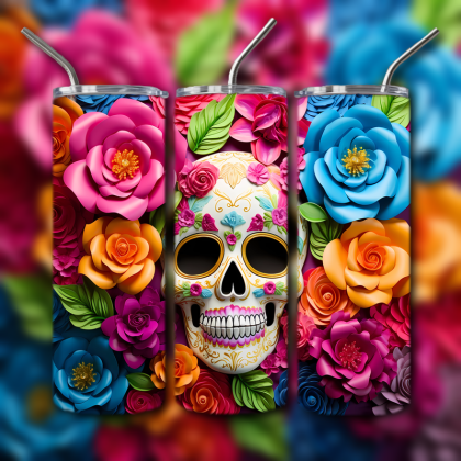 Sugar Skull Tumbler