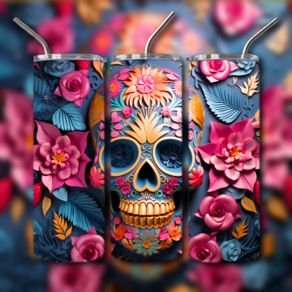 Sugar Skull Tumbler