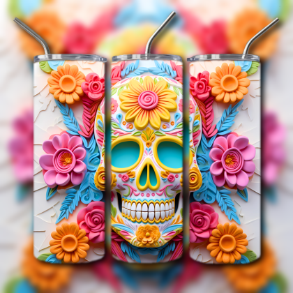 Sugar Skull Tumbler