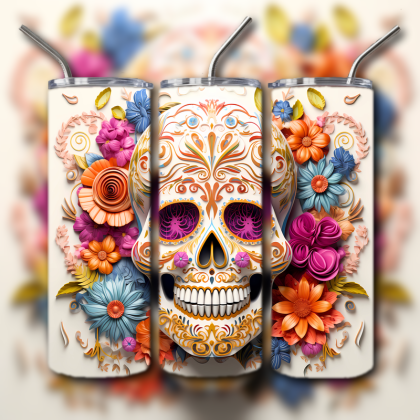 Sugar Skull Tumbler