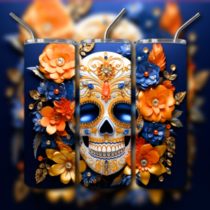 Sugar Skull Tumbler