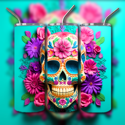 Sugar Skull Tumbler