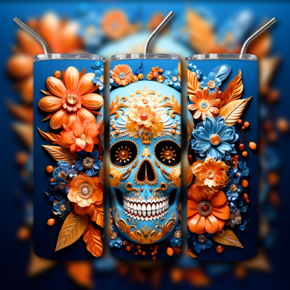 Sugar Skull Tumbler