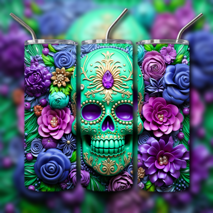 Sugar Skull Tumbler