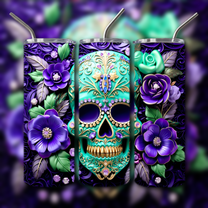 Sugar Skull Tumbler