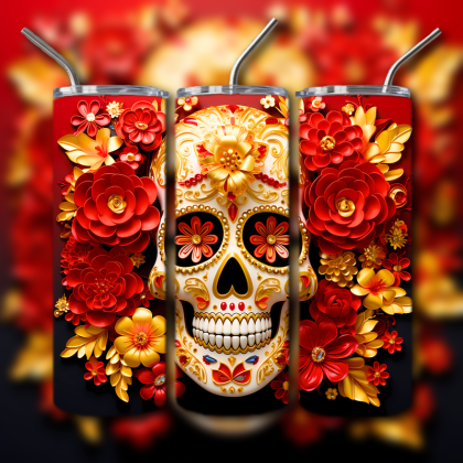 Sugar Skull Tumbler