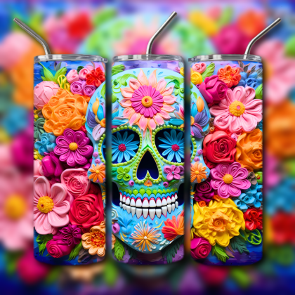 Sugar Skull Tumbler
