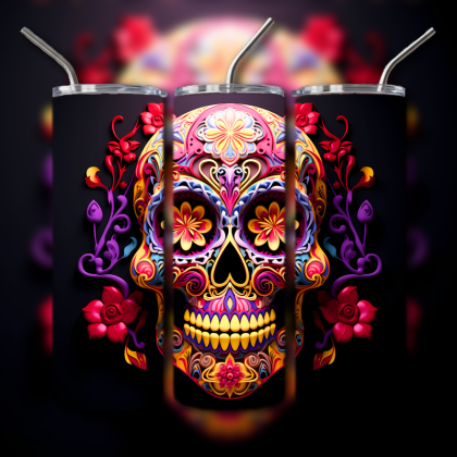 Sugar Skull Tumbler