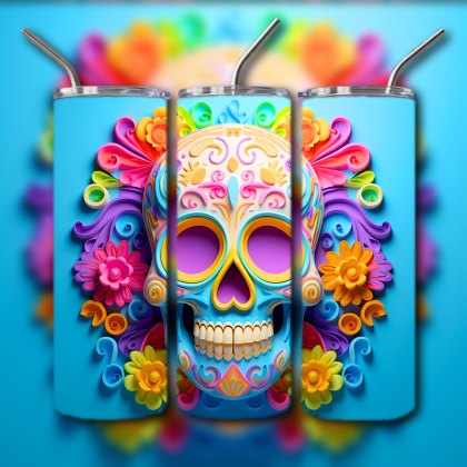 Sugar Skull Tumbler