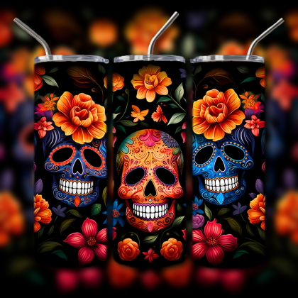 Sugar Skull Tumbler