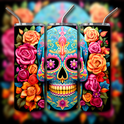 Sugar Skull Tumbler