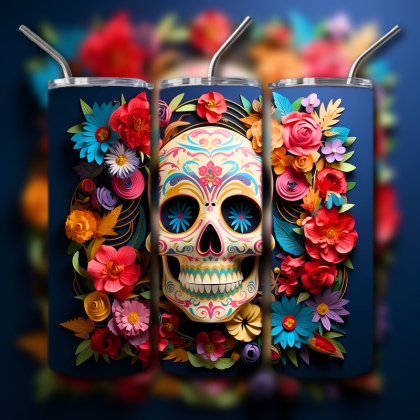 Sugar Skull Tumbler