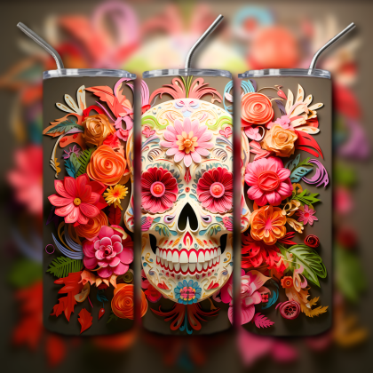 Sugar Skull Tumbler